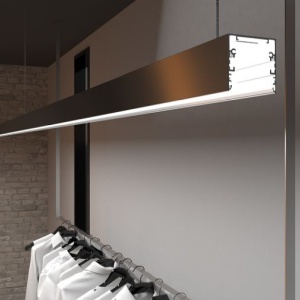 Profil LED aparent PHIL53 C10, negru, lungime 2m - Img 3