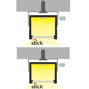 Profil LED aparent SMART 16, aluminiu neanodizat, lungime 2m - Img 3