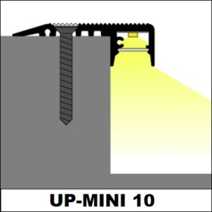 Profil LED de trepte UP-MINI 10, aluminiu anodizat, lungime 2m - Img 5