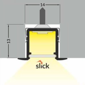 Profil LED încastrat SMART IN 10, negru, lungime 2m - Img 4