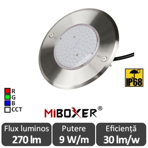 Proiector MiBoxer Piscină Smart RGB+CCT 9W IP68