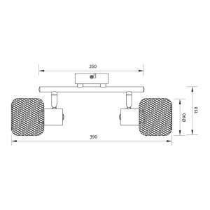 Spot orientabil VIVALUX ELINOR SP958-2L, 2 x E14, Max 2x25W, Negru - Img 2