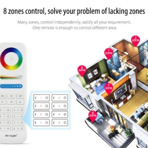 Telecomanda Smart RGB/RGB+CCT Smart 8 zone RF alb sau negru - Img 4