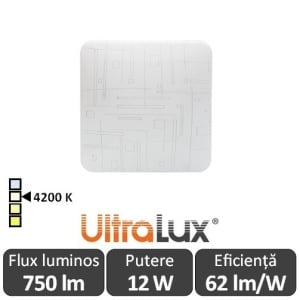 Ultralux Plafonieră Led 12W  SPLDS1242