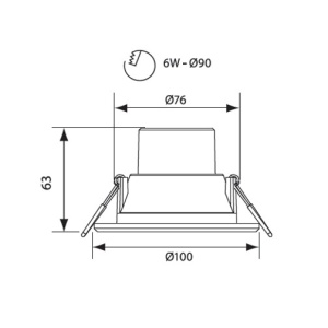 Vivalux TOP LED 6W alb-cald - Img 2