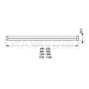Vivalux Tub SPICA LED  4W T5 880mm 4000K alb-neutru - Img 2