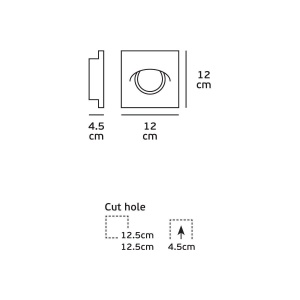 VK Light Spot rotund VK/09029 1XGU10 alb trimless IP20  - Img 3