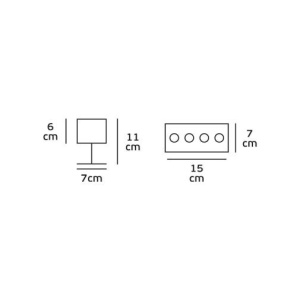 VK Light Wallwasher 4 Led-uri 4W Alb Cald/Alb Neutru sau Albastru IP65 - Img 2