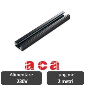 Aca Lighting Șină Proiectoare Led monofazata 2 metri
