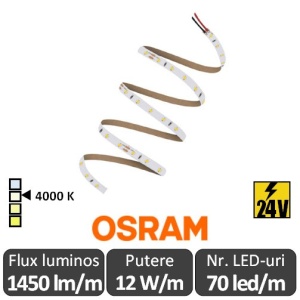 Bandă LED flexibilă - OSRAM VAL-1400/840/5 rolă 5m alb-neutru