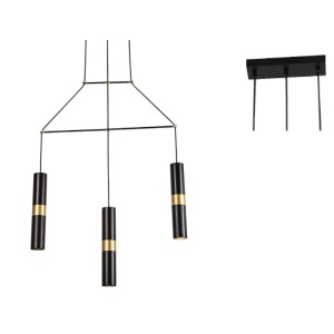 Lampa suspendata HM853P66BK 3xGu10
