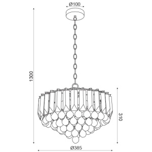 CORP SUSPENDAT ACA LIGHTING SF175323PG METAL AURIU ACRIL TRANSPARENT E14
