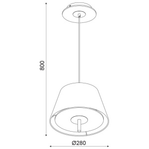 CORP SUSPENDAT ACA LIGHTING ZM16281PDW METAL TEXTIL ALB MDF LEMN INCHIS E27