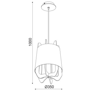 CORP SUSPENDAT ACA LIGHTING ZM170011P METAL PLASTIC ALB MDF E27