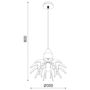 CORP SUSPENDAT ACA LIGHTING ZM170031P METAL ALB MDF E27