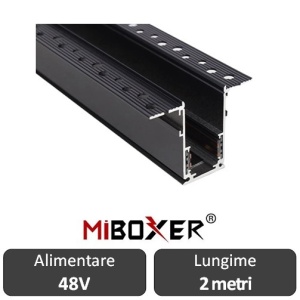 MiBoxer Șină Magnetică Încastrată Trimless 48V 2 metri