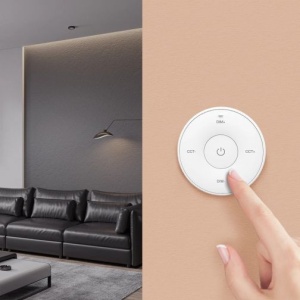 MiBoxer Telecomandă rotundă K2S Monocolor/CCT Perete 1 zonă RF Alb sau Negru - Img 4