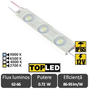 Modul LED 0.72W SMD5050 12Vdc IP65