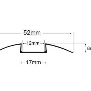 Profil LED de trecere tip A209, pentru montaj aparent, lungime 2m - Img 2