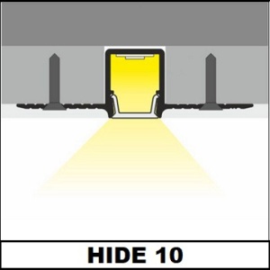 Profil LED încastrat HIDE10, aluminiu neanodizat, lungime 2m - Img 5