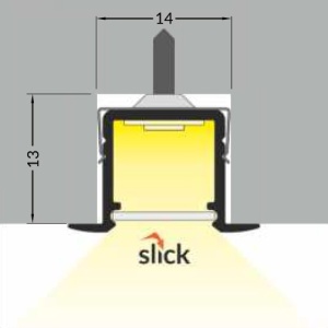 Profil LED încastrat SMART IN 10, alb, lungime 2m - Img 4