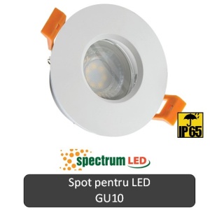 SPECTRUM Spot FialeIV 1XGU10 ramă albă sau neagră IP65