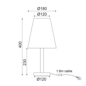 CORP ILUMINAT ACA LIGHTING TF176731TNW LEMN NATUR TEXTIL ALB E14