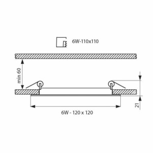 Vivalux Panou GRID LED Panel 6W CL/W 4000K Alb sau Negru - Img 3