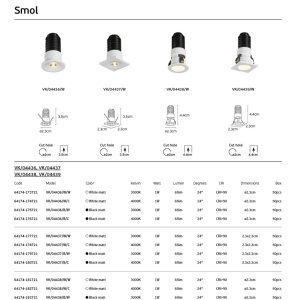 VK Light Mini Spot SMOL Negru Led Rotund 1W 3000/4000K - Img 4