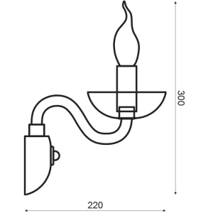 APLICA ACA LIGHTING BLK82181WSGC METAL CROM FUMURIU E14
