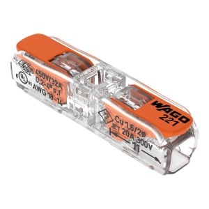 Conector îmbinare WAGO 2 poli seria 221 - 1 bucată
