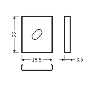 Element prindere profil LED Corner14 -set 2buc - Img 2