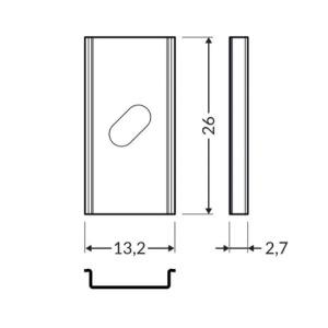 Element prindere profil LED Hood 14 -set 2buc - Img 2