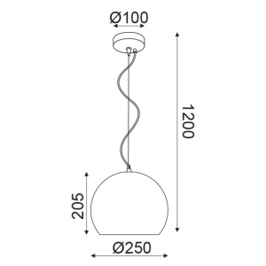 CORP SUSPENDAT ACA LIGHTING V372251PBN LUT MARO INCHIS METAL ALB E27