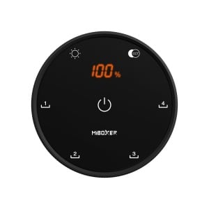 MiBoxer Telecomandă rotativă K5 Monocolor/CCT Perete 1-4 zone/scene RF Neagră
