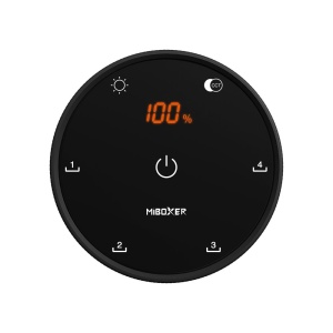 MiBoxer Telecomandă rotativă K5 Monocolor/CCT Perete 1 zonă RF Neagră