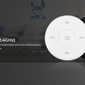 MiBoxer Telecomandă rotundă K2S Monocolor/CCT Perete 1 zonă RF Alb sau Negru - Img 5
