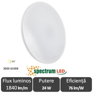 Plafonieră Smart Spectrum Nymphea WIFI CCT 24W