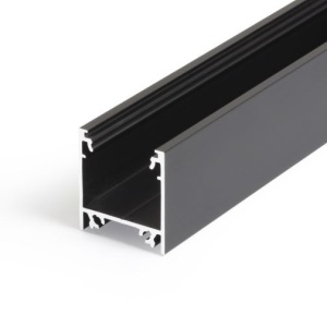 Profil LED aparent LINEA 20, negru, lungime 2m