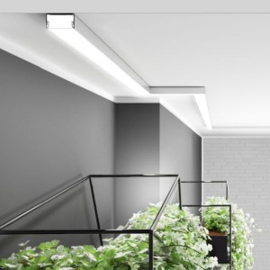 Profil LED aparent LOWI C10, negru, lungime 2m - Img 4