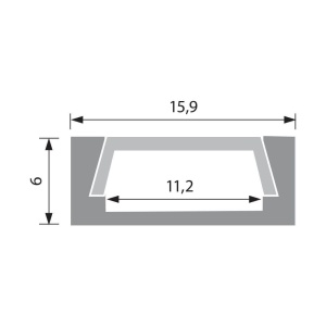Profil LED aparent, tip S2M, aluminiu, lungime 2m - Img 2