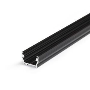 Profil LED aparent UNI 12, negru, lungime 2m
