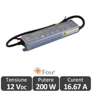 Sursa alimentare FOSE LED 200W 12V IP67