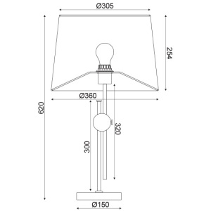 CORP ILUMINAT ACA LIGHTING ML306421TB METAL BRONZ SATINAT TEXTIL ALB E27