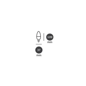 VK Light Bec LED LEDcandle 9-60W E14 230V B38 alb-cald - Img 2