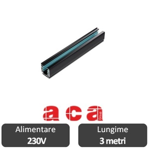 Aca Lighting Șină Proiectoare Led 3 faze 3 metri