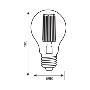 Bec LED Vivalux - Classic Filament LED 11W A60 E27 alb-cald sau alb-neutru - Img 2