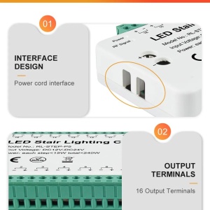 Controler Smart Iluminat Scări 16 Trepte cu telecomandă ,2 senzori și aplicație - Img 4