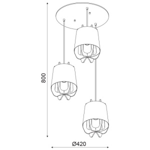 CORP SUSPENDAT ACA LIGHTING ZM170013P METAL PLASTIC ALB MDF E27