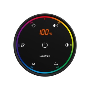 MiBoxer Telecomandă rotativă K6 RGb/RGBW/RGB+CCT RF Neagră